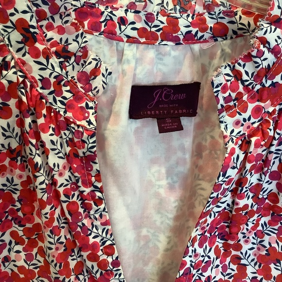 J. Crew x Liberty Fabric Red, Pink and White Sleeveless Dress Size Small - Picture 2 of 11